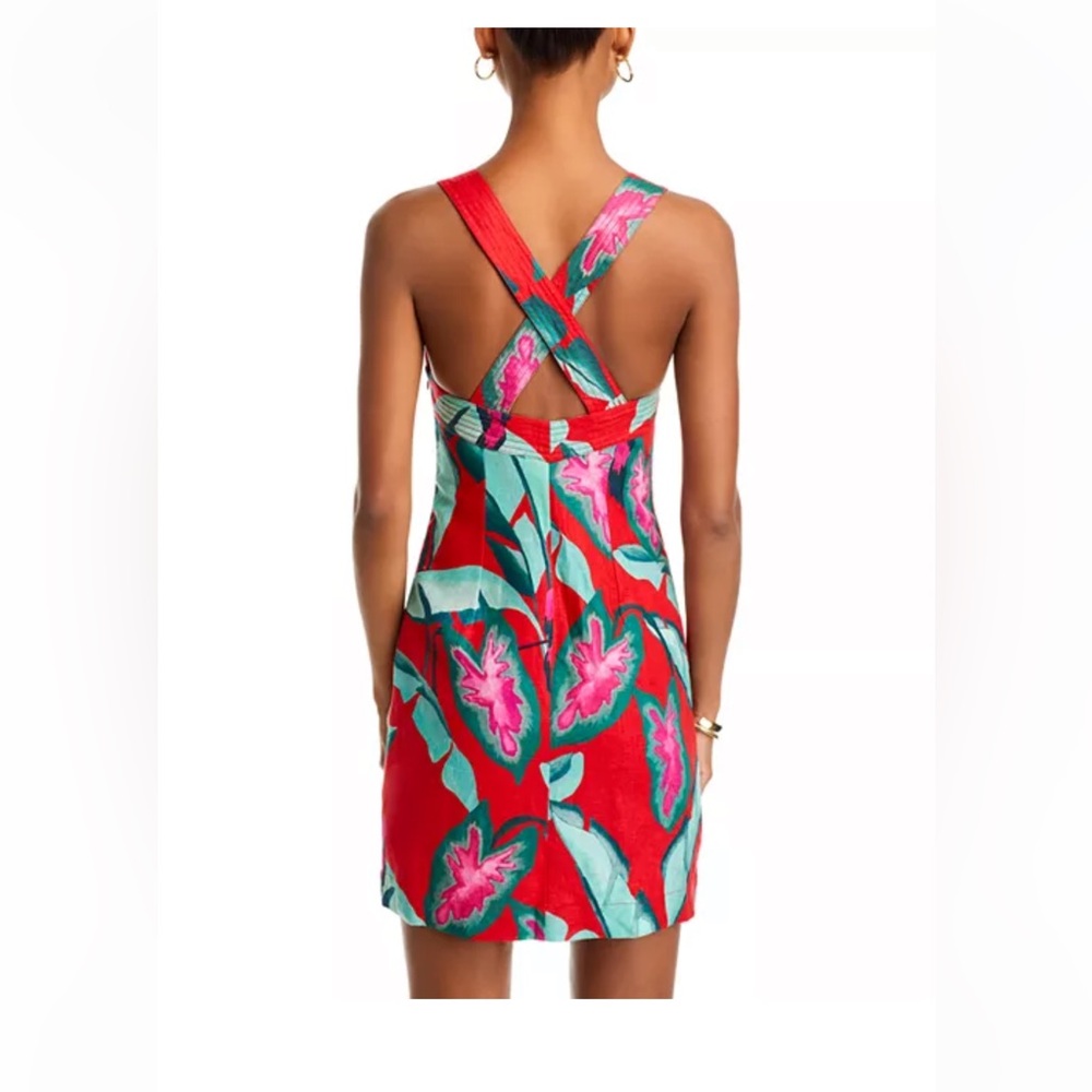 FARM Rio Summer Foliage Mini Linen Dress - Picture 3 of 5